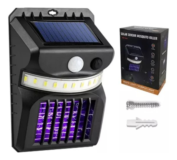 Miniatura 2 de Lampara mata moscos con panel solar